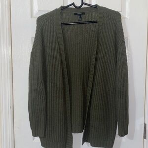 Forever 21 Green cardigan